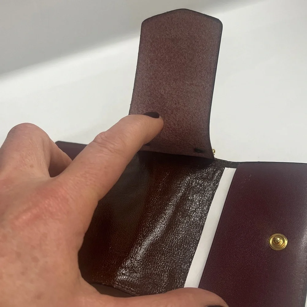 Julian Burgundy Croc Embossed Patent Leather 6 Key Holder